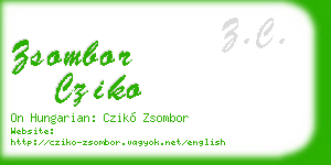 zsombor cziko business card