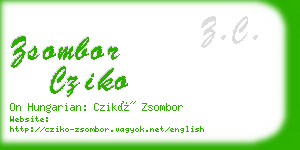 zsombor cziko business card